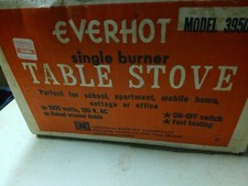 Vintage EVERHOT Manning-Bowman. Portable 395005 Electric Counter Top Stove New 