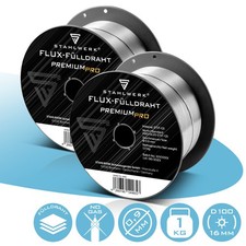 STAHLWERK MIG MAG Fil de soudage Premium Fil fourré Set de 2 E71T-GS Ø 0,9mm 1kg