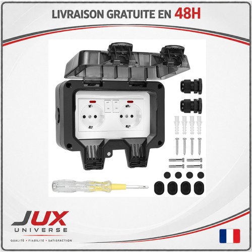 Prise extérieure double ip66 - double,