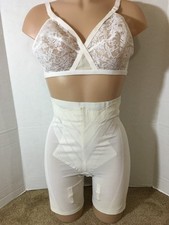 XL /32 Vtg Long Leg Girdle Garters Lace Bra 40B Set Lot Bestform Montgomery Ward