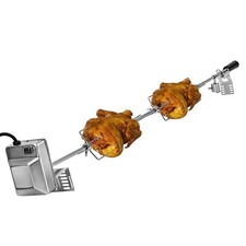Electric Rotisserie Kit w/Motor BBQ Grill Stainless Steel Detachable Spit Rod