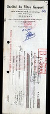 BORDEAUX (33) MOTOR PUMP ""G. PEPIN elder son / GASQUET FILTER STE"" in 1951