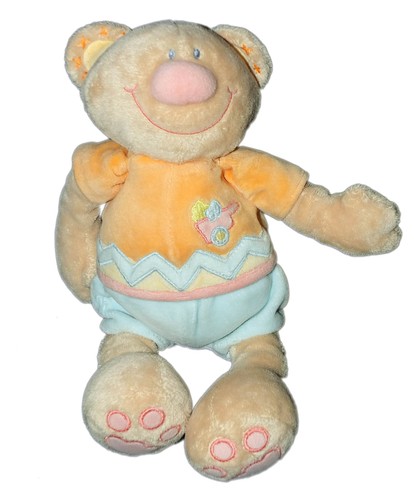 Doudou peluche ours beige