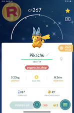 Shiny Pikachu Lucario Hat Costume Rare Go Reg or 1M