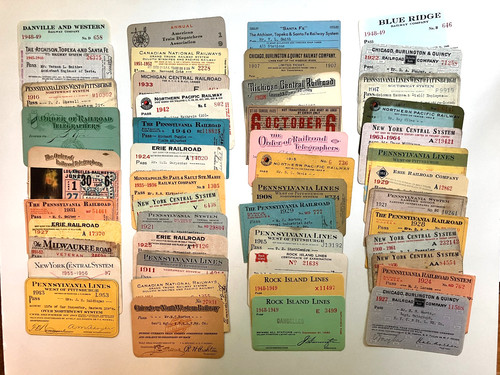 100 pass lot - railway, railroad