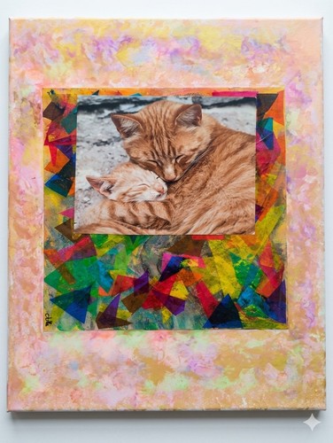 Tableau chat roux chaton - chat,