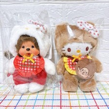 Peluche Monchhichi x Hello Kitty collaboro Part 2 Sekiguchi S monchichi Lot de 2