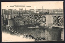 Old postcard Brest, Perspective du Pont Tournant 