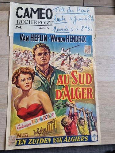 Affiche ancienne cinéma belge