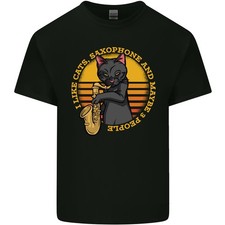 J'Aime Les Chats Saxophones Et Peut-Être 3 Personnes T-Shirt Enfant