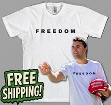 FREEDOM Charlie Kirk T Shirt tribute Christian america jesus god free speech NEW
