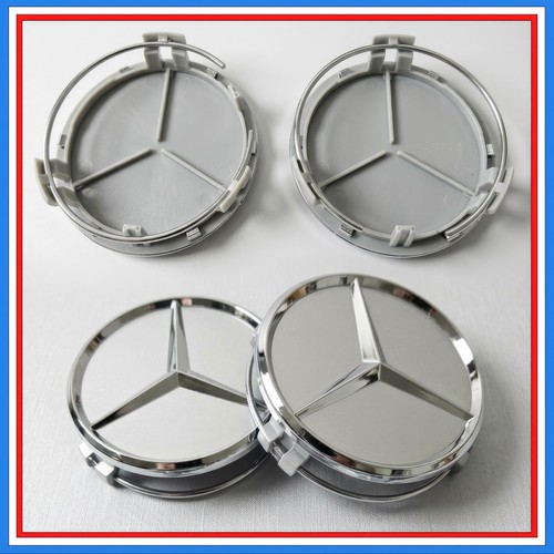 Lot cache moyeu 75mm gris - 4,