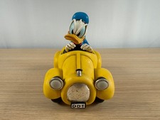 Disney Donald Duck Figure On Yellow Car By Rutten Statue Figurine
