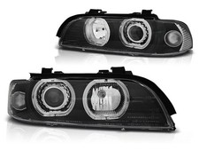 Phare À LED Angel Eyes Pour BMW 5 Série E39 95-03 Lim./Touring Noir