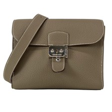 Auth HERMES Sac Adepeche 21 - Etoupe Togo B Shoulder Bag