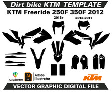 KTM Freeride 250 350 2012 2018 Template Vector Ai CDR EPS M190