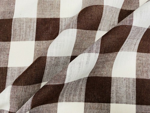 Tissu lin carreaux - carreaux, vichy