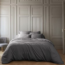 Housse de couette 240x220 cm Bambou SALOMÉ Granit