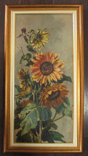 Grand tableau huile - sur, toile