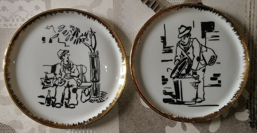 Petites assiettes doré en - petites,