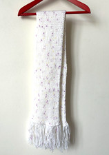 Echarpe Tricoté main Blanc