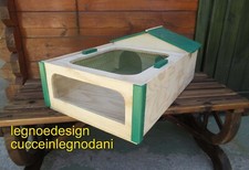 Caisse Pour Tortues De Terre Avec Terrarium Côté Visible En PLEXIGLASS 60X40X21