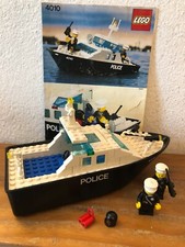 ❤️LEGO vintage 1987  Legoland 4010 Police Rescue Boat Bateau de Police Complet