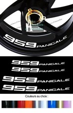 4 X STICKER LISERET JANTE LOGO POUR DUCATI 959 PANIGALE MOTO STICKERS