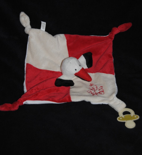 Doudou plat cigogne - 🍀doudou,