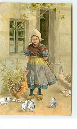 Carte gaufrée fillette - carte,