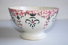 Antique Gien earthenware bowl, stencil decor, dia. 16.5 cm