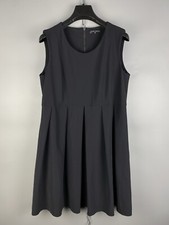 Sarah Pacini Womens Nylon Navy Blue Pleated Tank Dress Size M / L