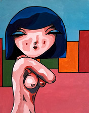 Artiste B . JOST , acrylique carton  2025 , 30 x 24 cm  ref Artmajeur côte AKOUN