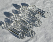 Lot de 6 porte couteaux en cristal de Baccarat signés Long 9,8 cm Très bon état