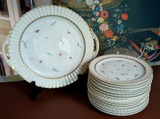 Bernardaud Limoges - Service à Dessert - Plat + 12 assiettes
