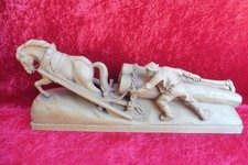 Chiffre en Bois,Très Belle Figurine,Bauer (Holzfäller) Avec Cheval La Bois