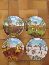 4 ASSIETTES COLLECTION LOISIRS 4 SAISONS 24 cm