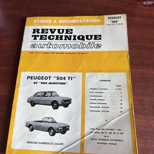 Revue technique peugeot 504 - peugeot,