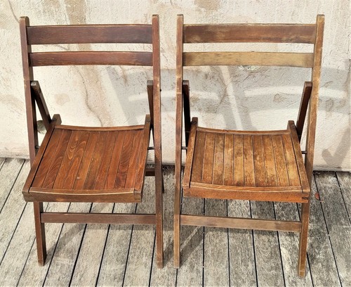 Chaises pliantes vintage - , en