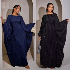 Robe Longue Femme Kaftan Abaya Dubai Soirée Prom Islamique Robe Farasha Caftan