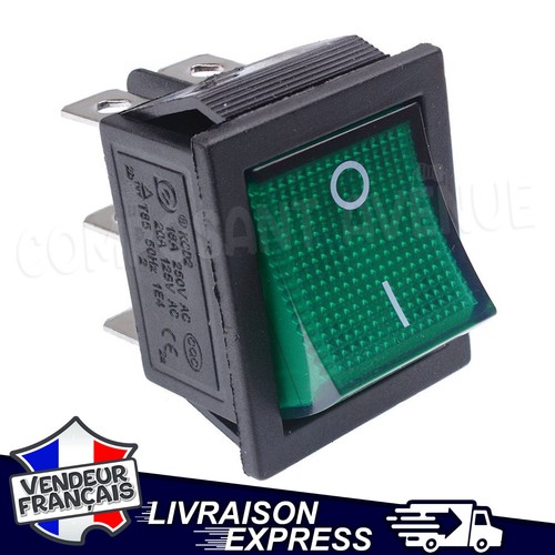 Interrupteur bascule vert - interrupteur,