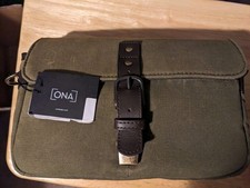 Ona Bowery Messenger Camera Bag, Olive Waxed Canvas - Brand New Condition