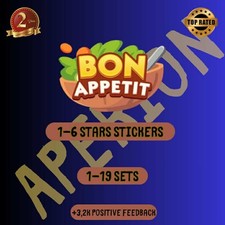 Bon Apetit Mono_Poly  Stickers Cards 1-6 Star Fast and Cheap