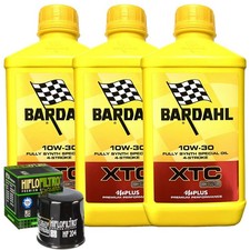 Kit D'Entretien Huile Bardahl XTC 10W30 Pour Kawasaki W650 EJ650 1999>2002
