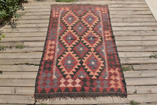 Tapis Afghan 36''x61'' Tapis Tissé Main 92x156cm Maimana Eclectic Oriental Rug