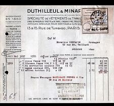 PARIS (II°) BLOUSES & APRONS / WORK CLOTHES ""DUTHILLEUL & MINART"" 1937
