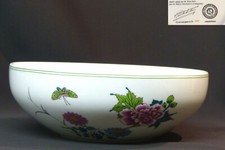 AA4 1975 Porcelaine Limoges saladier plat haut 26c870g vieux chine pivoine  