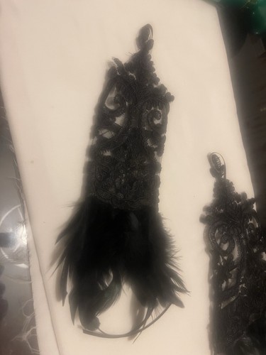 Gants femme dentelle noire - , à
