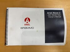 2007 Ariel Atom 2 Brammo Owner's Manual Booklet