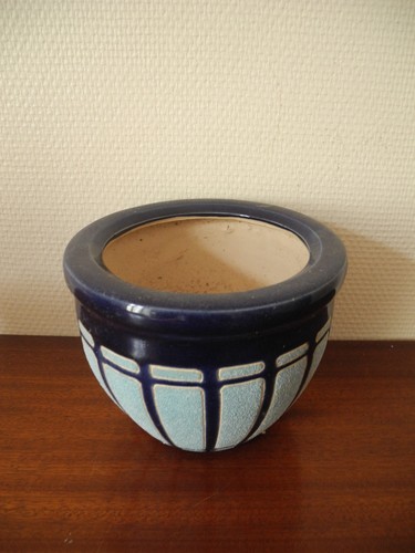 Old ceramic flower pot cover - ceramic,